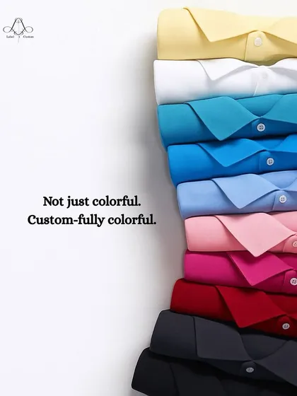 Why settle for standard when you can have 'custom-fully colorful'? This stack shows just a fraction of the color and fabric options available for my made-to-measure formal shirts. We build your shirt around your preferences.