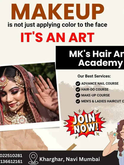 Makeup is not just applying color, it's an art. Join us to master it.