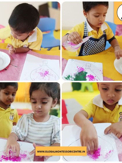 Using sponges and different colors, children create vibrant art pieces. This activity encourages creativity and gives them a sense of accomplishment.