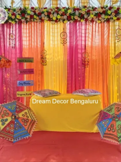 Dream Decor - Traditional & Ceremonial Decor Vibrant Haldi & Mehendi Setups photo 5