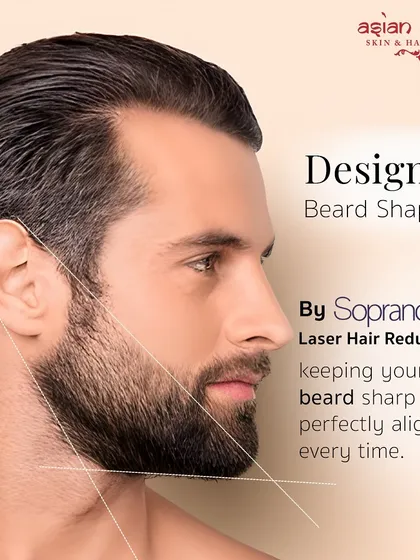 I also specialize in laser hair reduction for men, including precise designer beard shaping. This service creates sharp, clean beard lines permanently, eliminating the need for constant trimming and the risk of razor irritation.