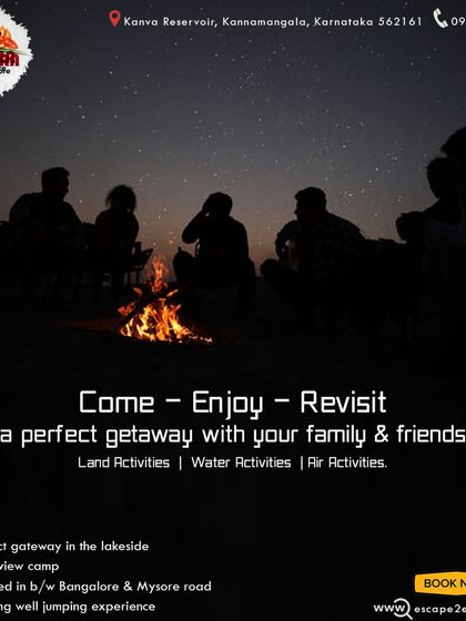 Come, Enjoy, Revisit. A perfect getaway with your family and friends starts with a lakeside view and a crackling bonfire.