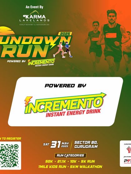 The Sundown Run 2025 is proudly Powered by Incremento Instant Energy Drink.