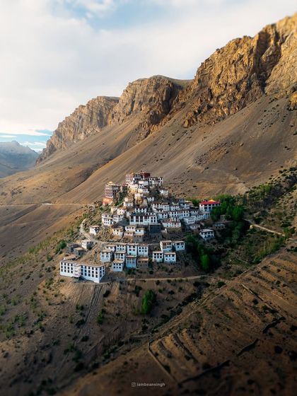 An 'Edit with Me' post for my drone shot of Key Monastery. I share my Lightroom process, from the raw image to the final color-graded result, giving insight into my editing style.