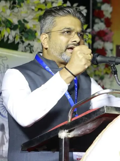 A powerful moment from my speech at the MY SEVA Trust event in Shikaripura. My goal is to motivate students to pursue their dreams with determination.