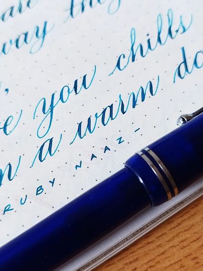 A beautiful piece of calligraphy featuring a line from one of my poems. It's amazing to see my words transformed into another art form, given new life through the elegant strokes of a pen.