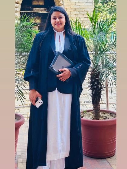 A moment of confidence at the Delhi High Court. This is my arena, and I am always ready for the legal battle.