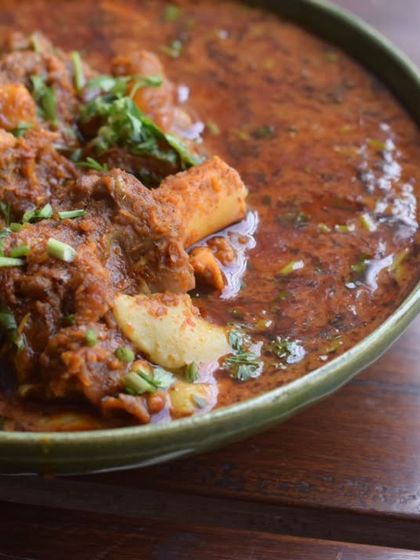 What was my first meal of the year? Mutton, of course! I experimented with this new recipe using tender coconut water and malai. It was subtly sweet and delicious, a sign of more experiments to come.