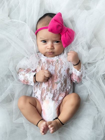 A strong and serious look from this little one. It's amazing to see such a big personality in such a tiny baby.