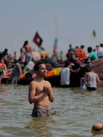 My journey took me to the sacred land of Mahakumbamela in Prayagraj. Taking a dip in the holy waters is a profound experience of faith and purification. This is not just a ritual, but a deep connection to the spiritual energy of our land.