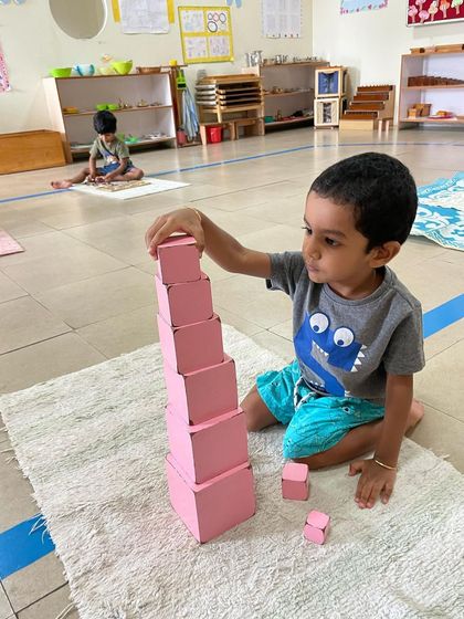 Siksha Montessori - Montessori Preschool & Kindergarten (Ages 2.5-6) Sensorial Exploration: Learning Through the Senses photo 12