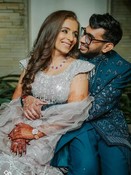 Surbhi's cocktail look was all about celebrating her dusky skin. I created a subtle yet glamorous look that made her shine.