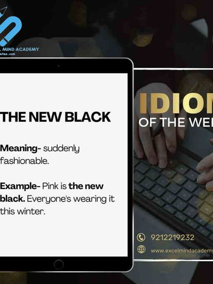 Idiom of the Week: "The new black." This post explains a modern idiom used to describe something that has suddenly become fashionable, helping students stay current with language.