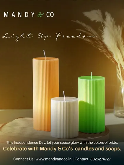 My tricolor pillar candles, created to help you celebrate Independence Day with the colors of pride.