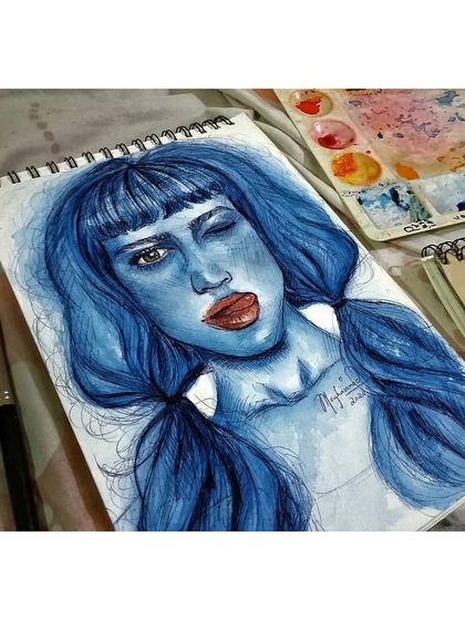 Megha Vinod - Custom Portraits & Illustrations Stylized Watercolor & Mixed Media photo 32