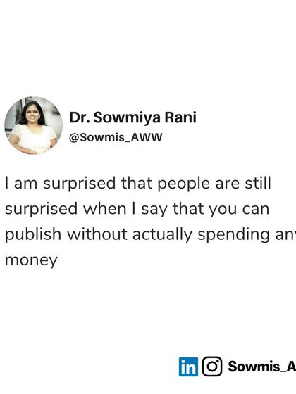 I'm often surprised that people don't know you can publish without spending any money. This post clarifies that you don't pay to get published in most subscription journals; you pay for open access, which offers wider reach and visibility.