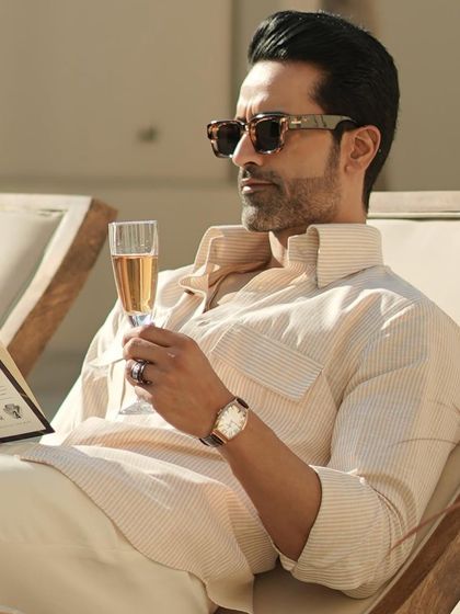 Our premium pinstripe shirt, perfect for the stylish gentleman enjoying a moment of leisure. The subtle stripes and relaxed fit exude an air of "old money" elegance.