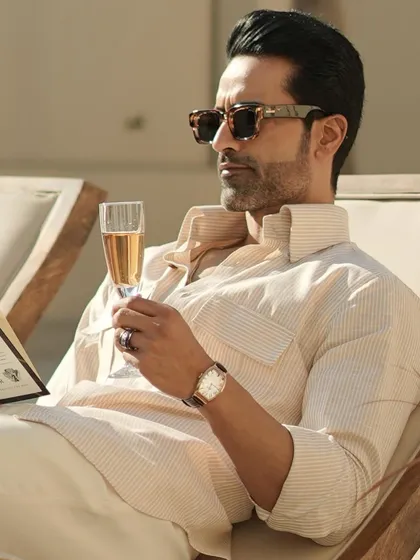 Our premium pinstripe shirt, perfect for the stylish gentleman enjoying a moment of leisure. The subtle stripes and relaxed fit exude an air of "old money" elegance.