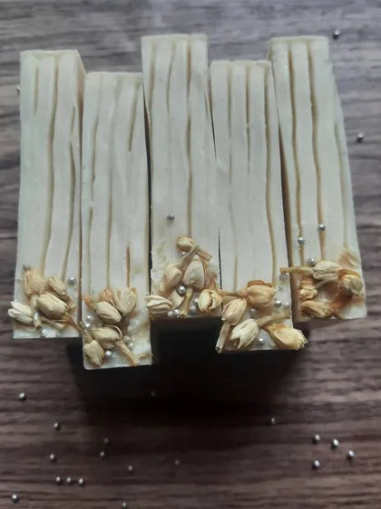 Another perspective of the Ice Apple soap bars. Each one is a testament to my love for creating products that are both effective and beautiful to look at.