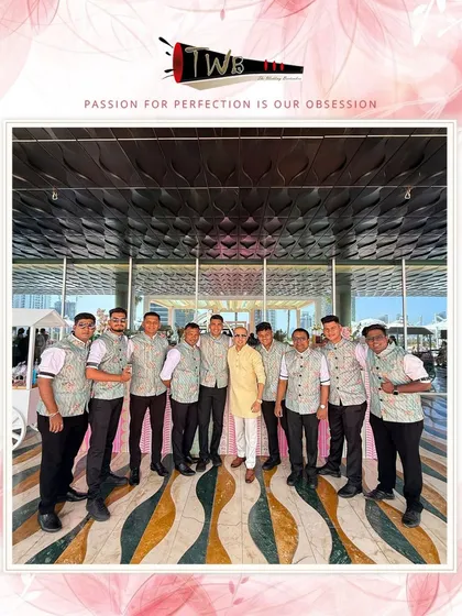 Our team at the welcome function in Doha, looking sharp and ready to provide an exceptional bar experience for 450 guests.