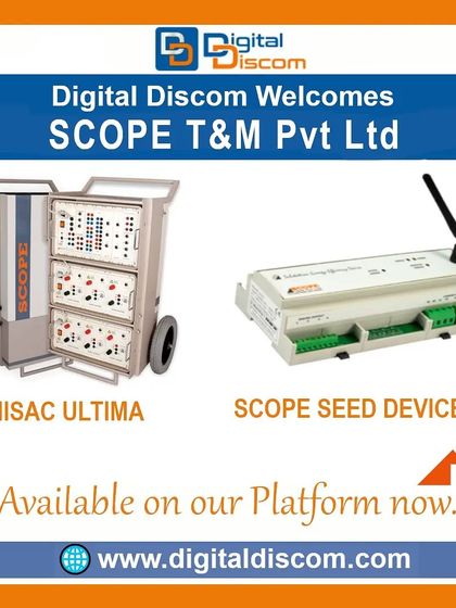 We provide specialized devices for substation automation and energy efficiency. This image shows the HISAC ULTIMA Circuit Breaker Test Set and the SCOPE SEED device, a substation energy efficiency tool for metering, monitoring, and controlling a wide range of energy assets.
