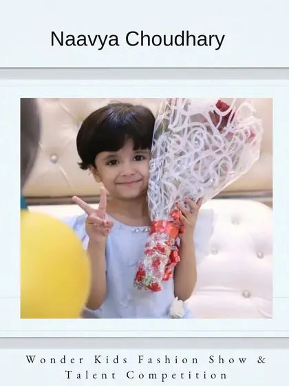 A big welcome to Naavya Choudhary. Her peace sign and sweet smile are just adorable.