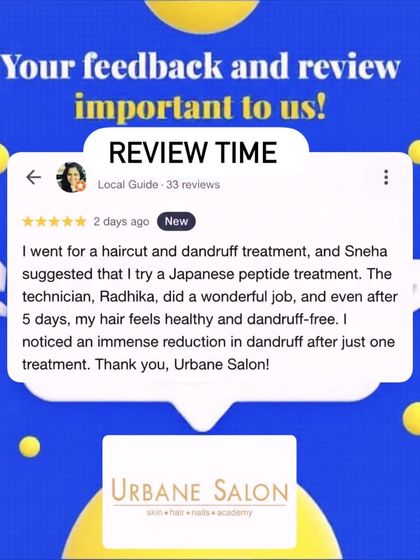 This review shows the quick and effective results of our Japanese Peptide treatment for dandruff. The client noticed a huge reduction in dandruff just five days after her first session. We focus on solutions that deliver real, lasting results.