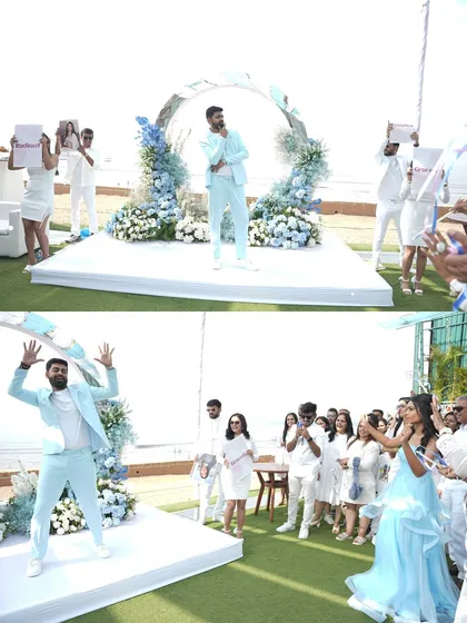 The groom showing off his dance moves at the brunch party. We ensure the entertainment and music keeps the vibe upbeat and fun.
