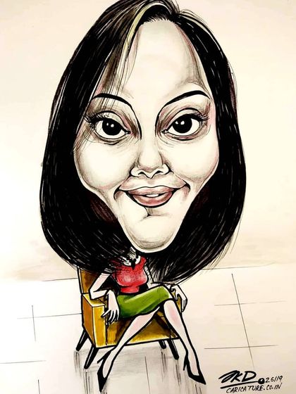 See yourself in style. A caricature can be a great way to gift yourself a portrait that shows you relaxing and spending some quality time.