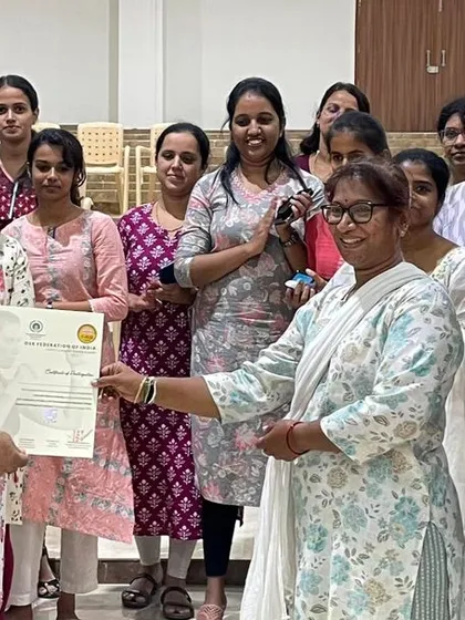 Presenting a certificate of appreciation to the organizers at the medical college. My goal is to make these essential safety skills accessible to as many communities as possible.