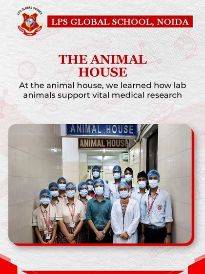 Our senior students, wearing protective gear, visit the Animal House. This provided a rare look into how laboratory animals contribute to vital medical and scientific research.