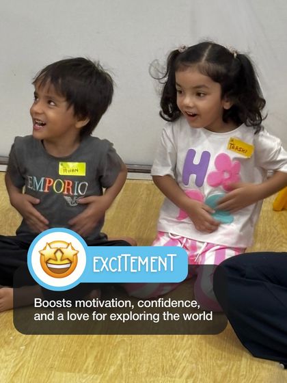 Excitement boosts motivation, confidence, and a love for exploring the world. The pure joy on these children's faces shows how our activities spark genuine enthusiasm for learning.