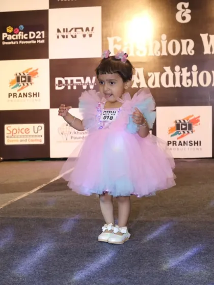A happy moment from our live auditions. It's all about building confidence and having fun.