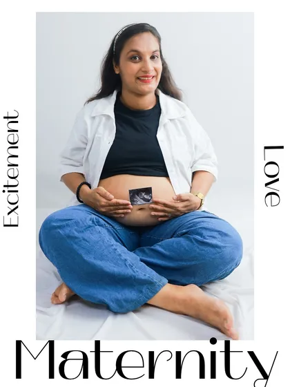 The very first picture of your little one. I love incorporating personal items like an ultrasound photo into the shoot. This creative maternity portrait beautifully captures the excitement and love for the baby who is already so cherished.