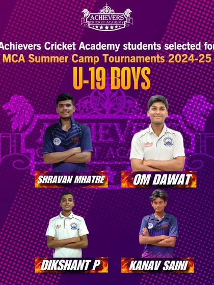 The U-19 boys from our academy who were selected for the MCA Summer Camp.
