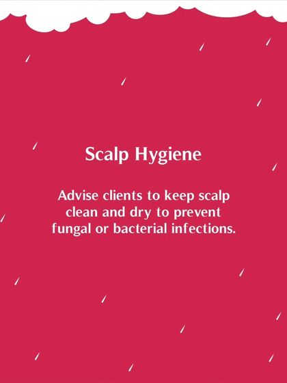 Scalp hygiene is very important, especially in humid weather. I advise keeping the scalp clean and dry to prevent any fungal or bacterial infections.