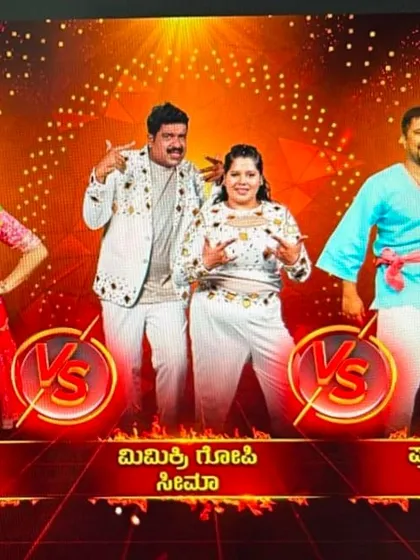 A promotional poster for the battle round on Zee Kannada's Dance Karnataka Dance. The energy and competition on this stage are amazing, and I am happy to be a part of it with my partner Seema.