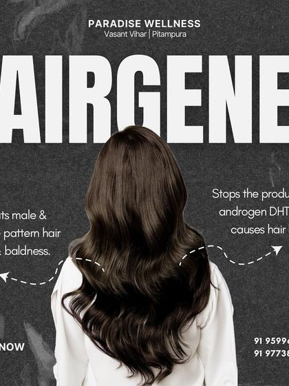 This is Hairgenex, a targeted treatment for both male and female pattern hair loss. Its primary function is to stop the production of androgen DHT, the hormone that is a common cause of baldness, allowing for healthier hair to grow.