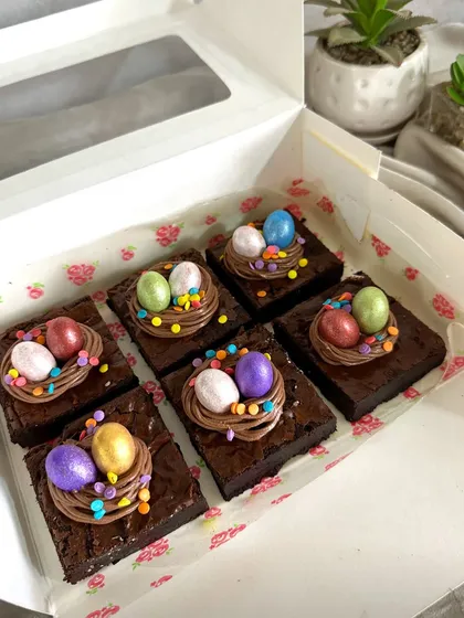 These chocolate nest brownies are always a favorite. They are a fun and delicious way to celebrate the Easter season.
