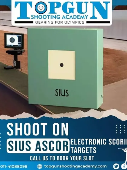 We offer training on SIUS ASCOR electronic scoring targets. Book a slot with us to experience the same technology and conditions you will face in major national and international competitions.