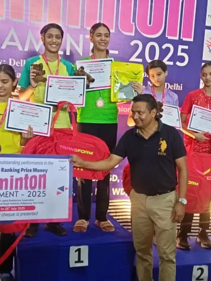 Another victory shot from the Delhi State Tournament prize distribution. Seeing my players rewarded for their tireless effort is the ultimate goal of my coaching.