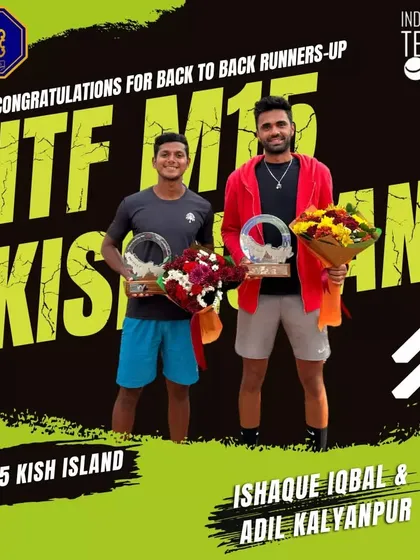 We prepare our players for the international stage. Congratulations to our trainee Ishaque Iqbal for securing the runner-up position in back-to-back ITF M15 doubles events in Iran, a significant achievement in professional tennis.