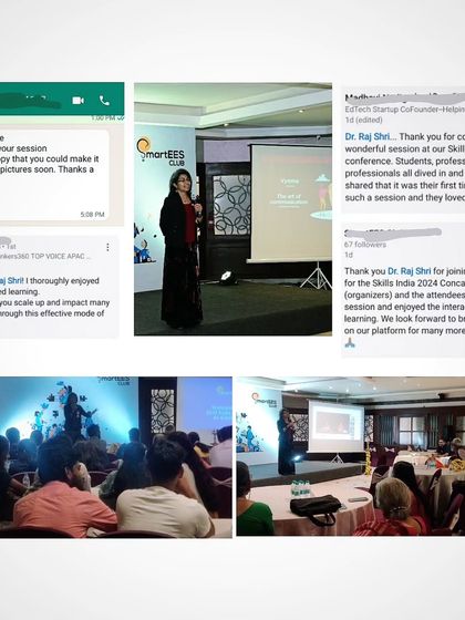 A collage of positive feedback from a theatre-based communication skills workshop we conducted. We love seeing how the tools of theatre can be applied to empower professionals in other fields.