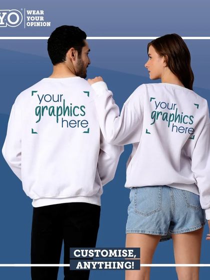 Winter is here, so why not customize a cool collection of the coziest sweatshirts? You can get your own graphics printed on the back for a unique look.