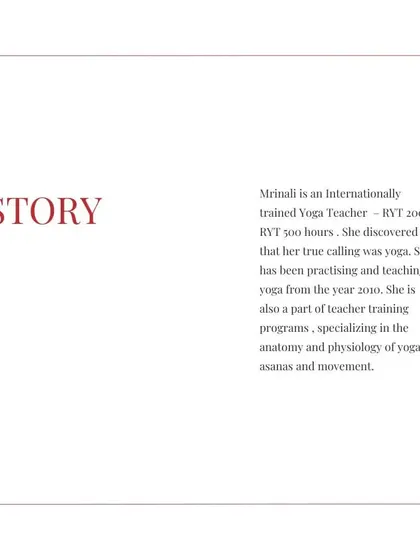 Mrinali's story is about discovering her true calling in yoga. She has been practicing and teaching since 2010 and is a key part of our teacher training faculty.