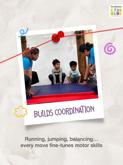 Coordination is a key skill we build in every session. Through activities that involve running, jumping, and balancing, every move helps fine-tune a child's gross motor skills and body awareness.