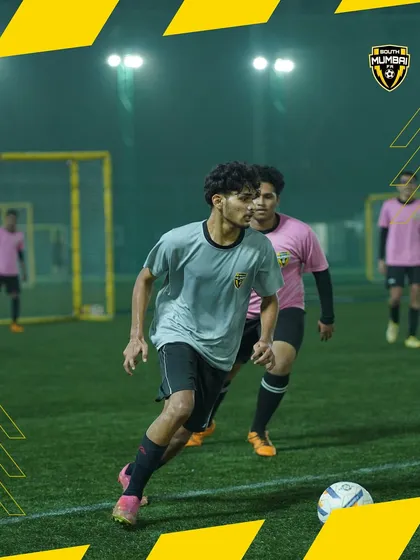 Action on the field. This image captures the electric energy and unbreakable focus of our players during a competitive match.