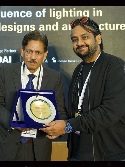 We believe in recognizing the contribution of our expert trainers. Here, a speaker is felicitated for sharing his valuable insights during a workshop on functional lighting design.