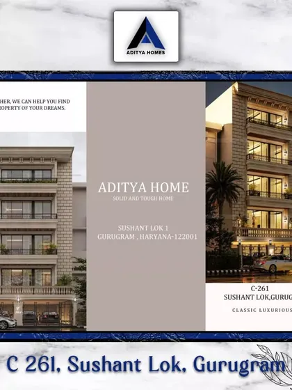 A brochure for our C-261 project, presenting the building's elegant facade and our promise to help you find the property of your dreams.