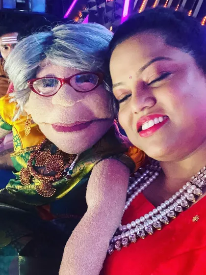 A classic selfie with Ajji backstage. Even with her eyes closed, she steals the show! This is the fun and masti we have behind the scenes.